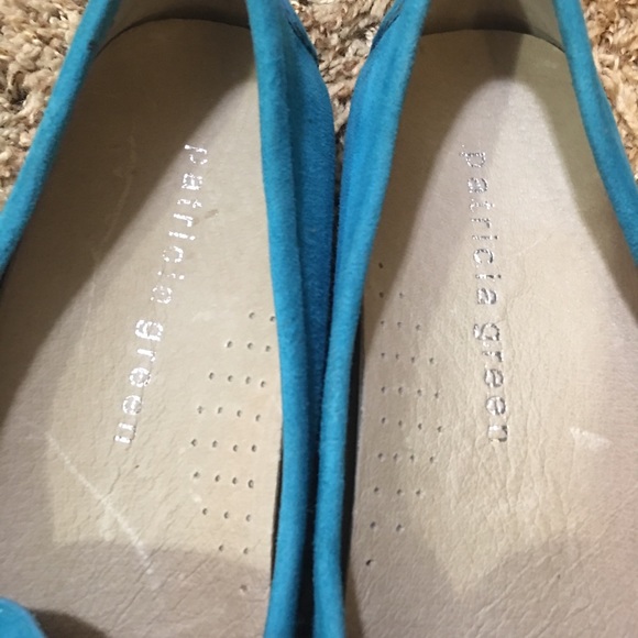 Patricia Green suede loafers blue turquoise - Picture 3 of 5